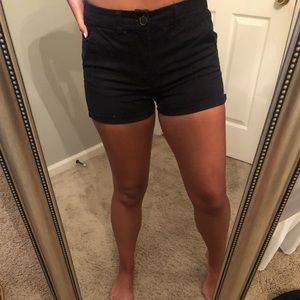 high rise black ae shorts